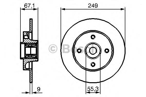 0986479279 Bosch tarcza hamulcowa tylna