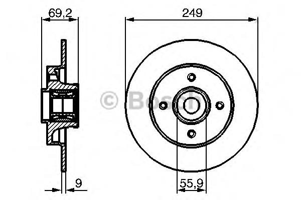 0986479275 Bosch tarcza hamulcowa tylna