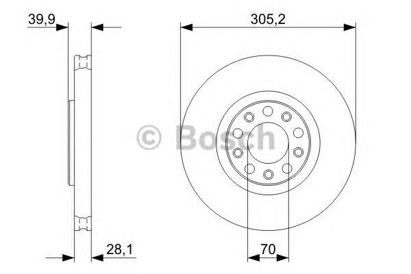 0986479293 Bosch tarcza hamulcowa przednia