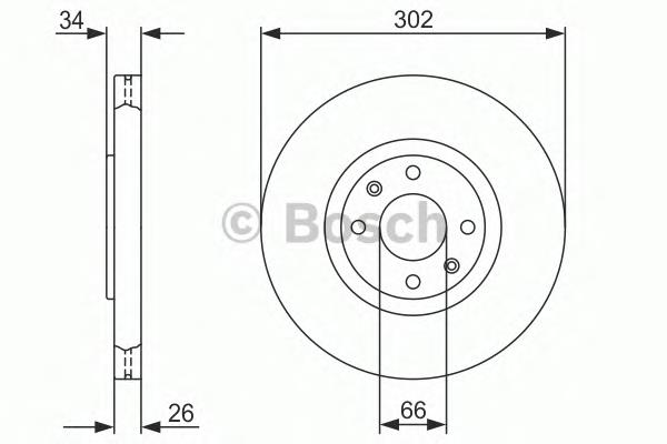 0986479288 Bosch tarcza hamulcowa przednia