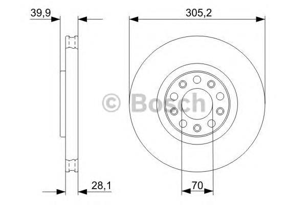 0986479291 Bosch tarcza hamulcowa przednia