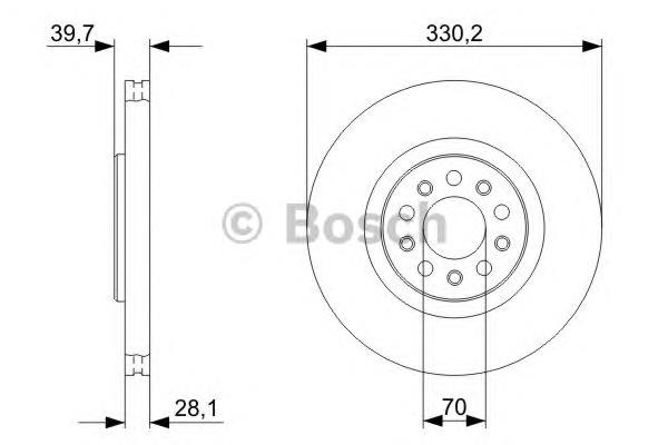 0986479290 Bosch tarcza hamulcowa przednia