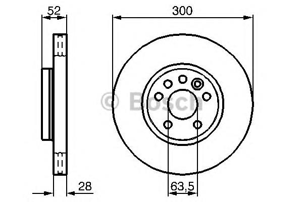 Do koszyka 0986479261 Bosch Tarcza hamulcowa przednia