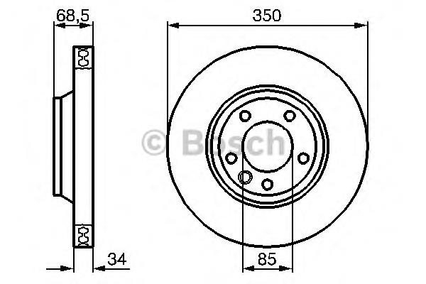 0986479251 Bosch tarcza hamulcowa przednia