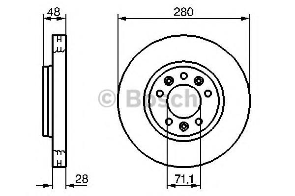 0986479266 Bosch tarcza hamulcowa przednia