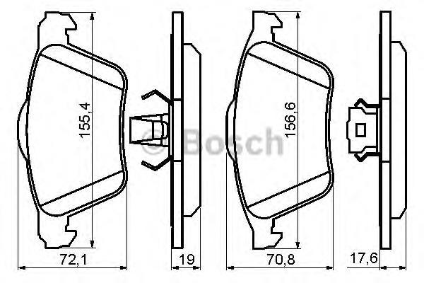 0 986 494 158 Bosch klocki hamulcowe przednie tarczowe