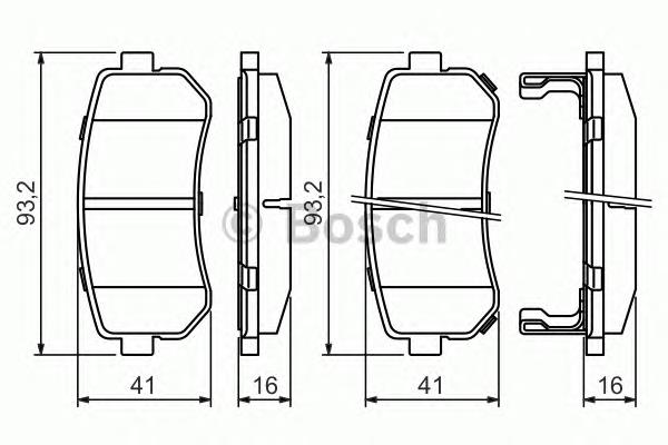 0986494140 Bosch okładziny (klocki do hamulców tarczowych tylne)