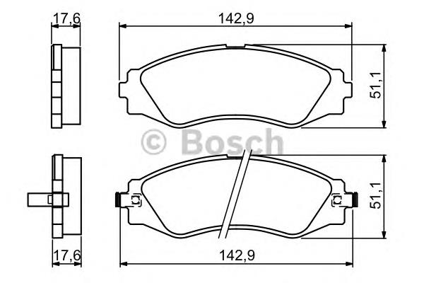 96349059 General Motors Klocki hamulcowe przednie tarczowe