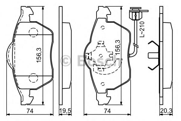 0986494050 Bosch klocki hamulcowe przednie tarczowe