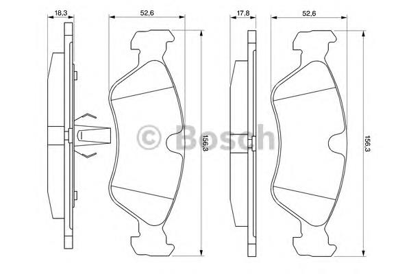 0986491900 Bosch klocki hamulcowe przednie tarczowe