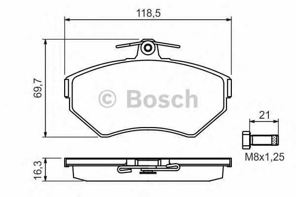 0 986 494 010 Bosch klocki hamulcowe przednie tarczowe