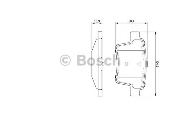 0986494076 Bosch okładziny (klocki do hamulców tarczowych tylne)