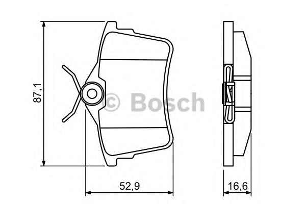 0986494304 Bosch okładziny (klocki do hamulców tarczowych tylne)