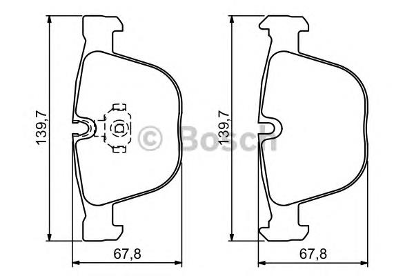 0 986 494 325 Bosch okładziny (klocki do hamulców tarczowych tylne)