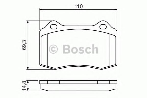 Okładziny (klocki) do hamulców tarczowych tylne 0986494393 Bosch