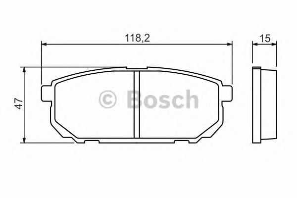 0986494388 Bosch Okładziny (klocki) do hamulców tarczowych tylne