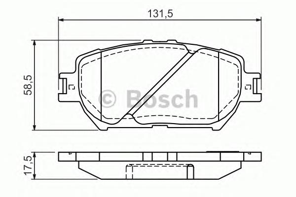 0986494363 Bosch Klocki hamulcowe przednie tarczowe