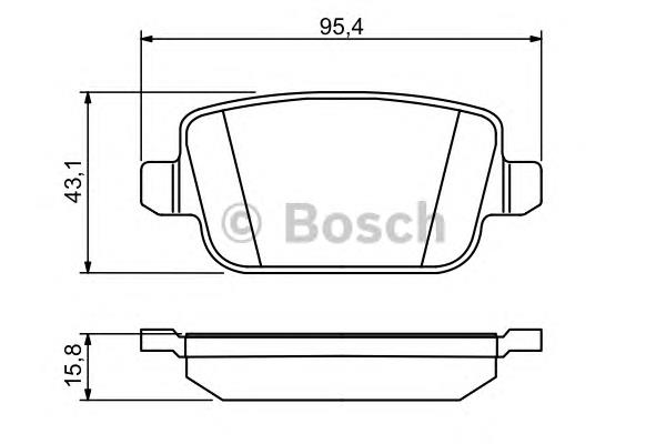 0986494247 Bosch okładziny (klocki do hamulców tarczowych tylne)