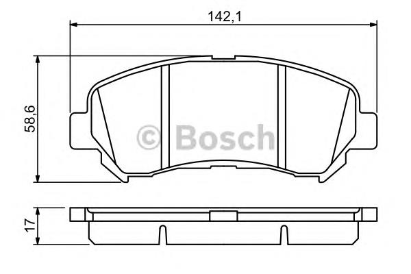 0986494244 Bosch Klocki hamulcowe przednie tarczowe