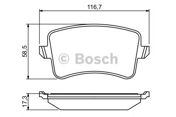 0986494254 Bosch okładziny (klocki do hamulców tarczowych tylne)