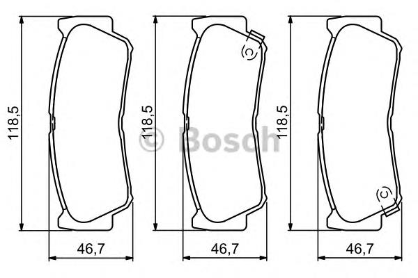 0986494230 Bosch okładziny (klocki do hamulców tarczowych tylne)