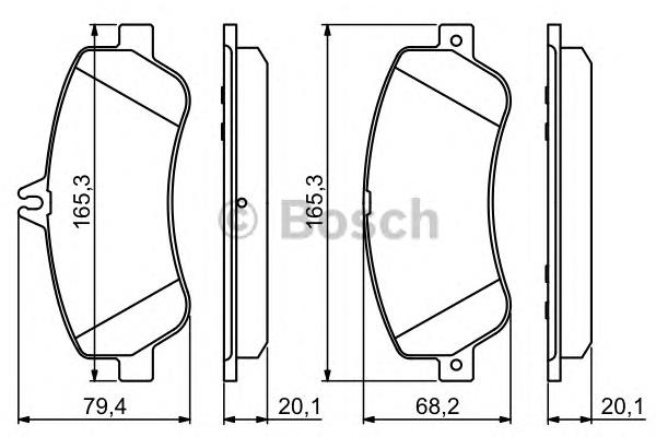 0 986 494 302 Bosch klocki hamulcowe przednie tarczowe