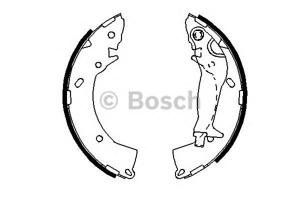 0986487697 Bosch Klocki hamulcowe tylne bębnowe