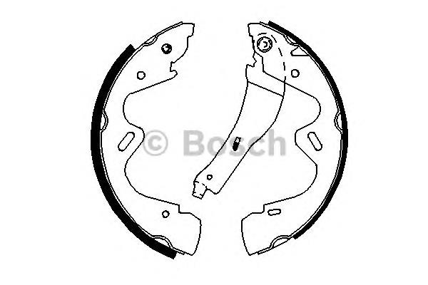 Klocki hamulcowe tylne bębnowe 0986487700 Bosch