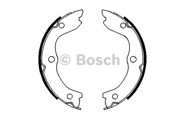 0986487698 Bosch Klocki hamulca ręcznego