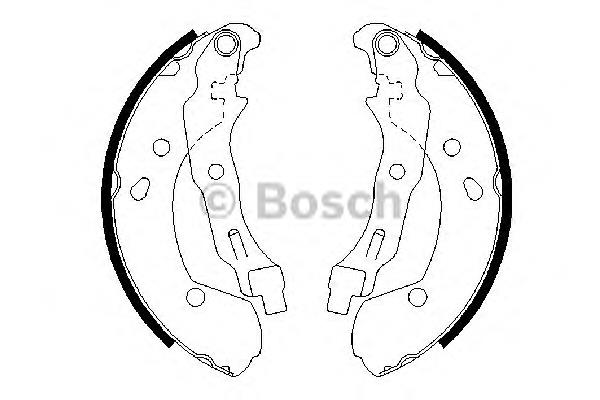 Klocki hamulcowe tylne bębnowe 0986487668 Bosch