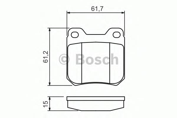 Okładziny (klocki) do hamulców tarczowych tylne 0986490500 Bosch