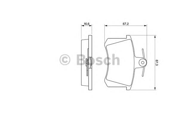 0986494059 Bosch okładziny (klocki do hamulców tarczowych tylne)