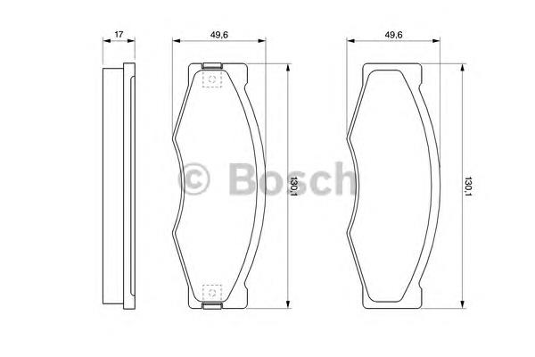 0986490990 Bosch klocki hamulcowe przednie tarczowe