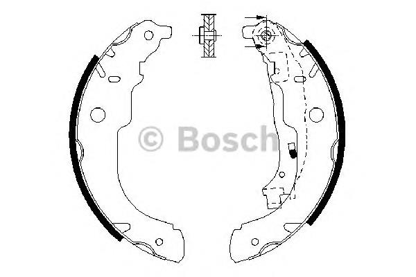 Klocki hamulcowe tylne bębnowe 0986487721 Bosch