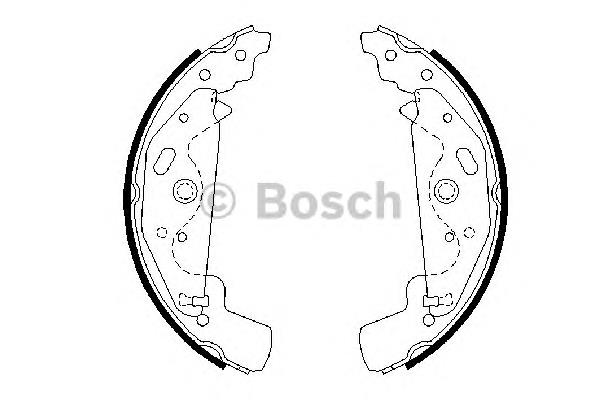Klocki hamulcowe tylne bębnowe 0986487643 Bosch