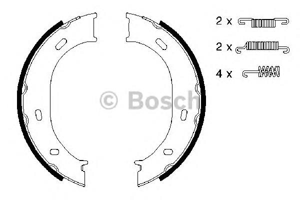 Do koszyka 0986487610 Bosch Klocki hamulca ręcznego