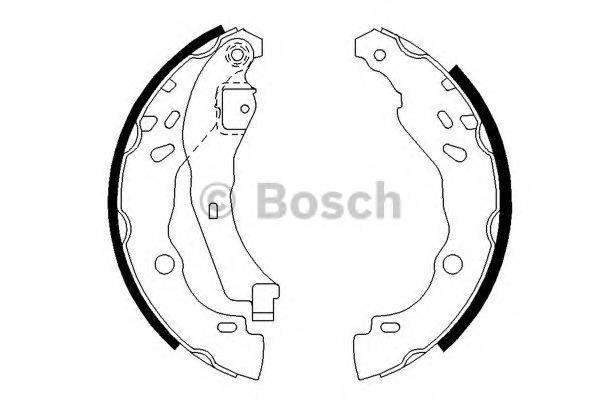 Klocki hamulcowe tylne bębnowe 0986487627 Bosch