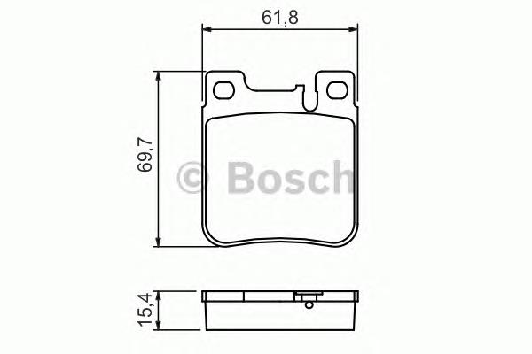 0986460965 Bosch okładziny (klocki do hamulców tarczowych tylne)