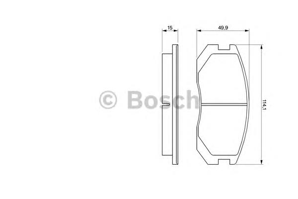 0986460980 Bosch klocki hamulcowe przednie tarczowe