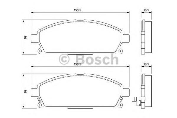 0986424715 Bosch klocki hamulcowe przednie tarczowe