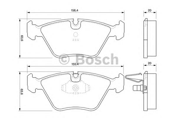 0986424767 Bosch klocki hamulcowe przednie tarczowe