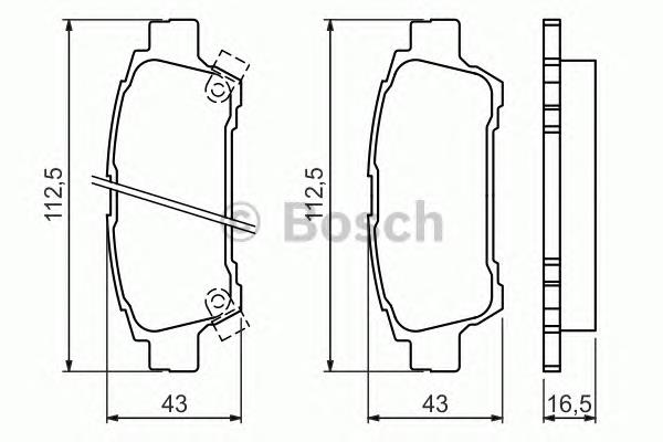 0986424762 Bosch okładziny (klocki do hamulców tarczowych tylne)