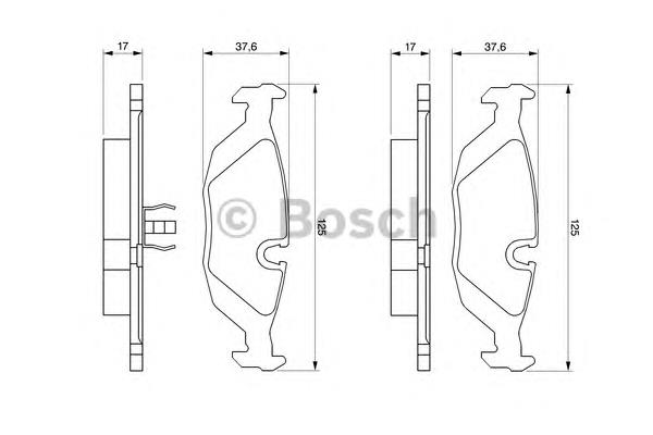 0986466751 Bosch okładziny (klocki do hamulców tarczowych tylne)