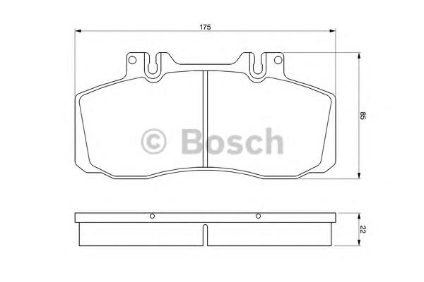 Okładziny (klocki) do hamulców tarczowych tylne 0986468350 Bosch