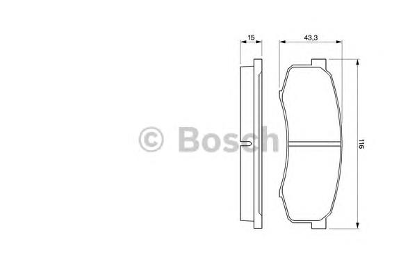 0986424313 Bosch okładziny (klocki do hamulców tarczowych tylne)