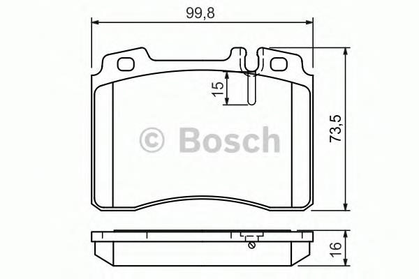 0986424170 Bosch klocki hamulcowe przednie tarczowe