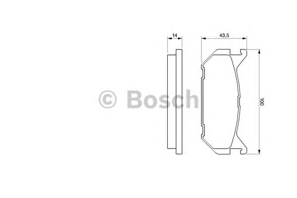 0986424266 Bosch okładziny (klocki do hamulców tarczowych tylne)