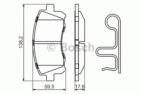 Do koszyka 0986424700 Bosch Klocki hamulcowe przednie tarczowe
