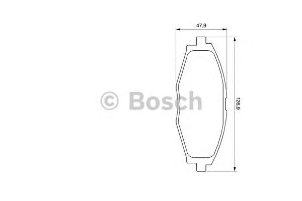 0986424512 Bosch klocki hamulcowe przednie tarczowe