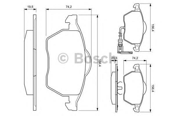 0986494018 Bosch klocki hamulcowe przednie tarczowe